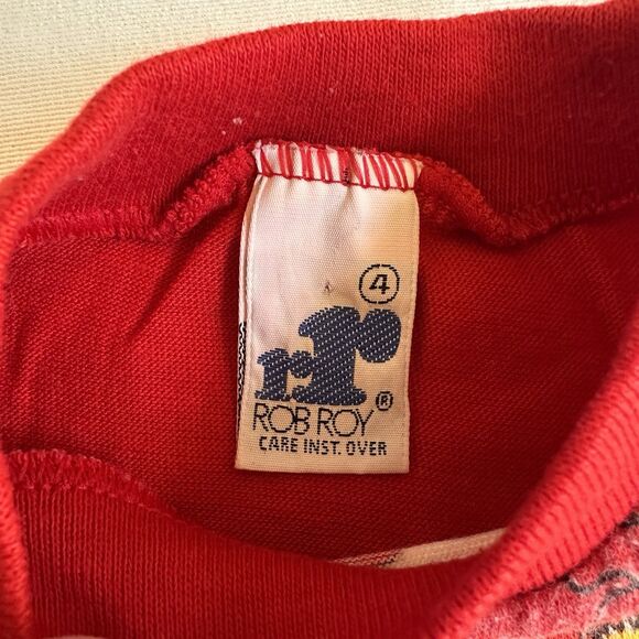 Vintage Superman Rob Roy Boys T Shirt Puzzle Graphic Red DC Comics USA Kids - Picture 5 of 8